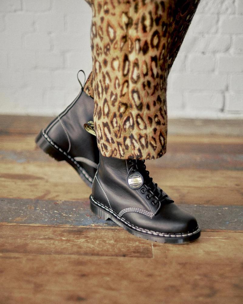 Dr Martens 1460 Pascal Made in England Cavalier Læder Snørestøvler Dame Sort | DK 187ILH